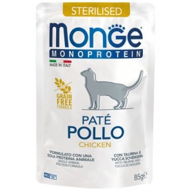 Monge Cat Bustine Patè Monoproteico Sterilised Pollo 85gr
