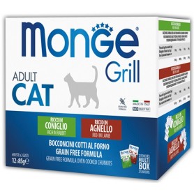 Monge Cat Grill Multibox Coniglio Agnello 12 Bustine 85gr